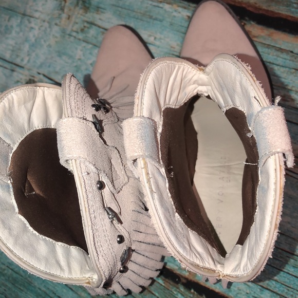 Very Volatile Genuine Suede Fringe Boho Booties - Picture 12 of 14